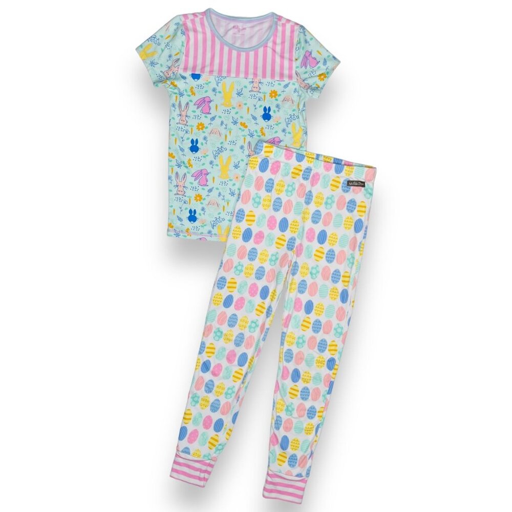 Matilda Jane Hoppin' Around Girls Pastel Spring Easter Pajamas Pajama Set 10